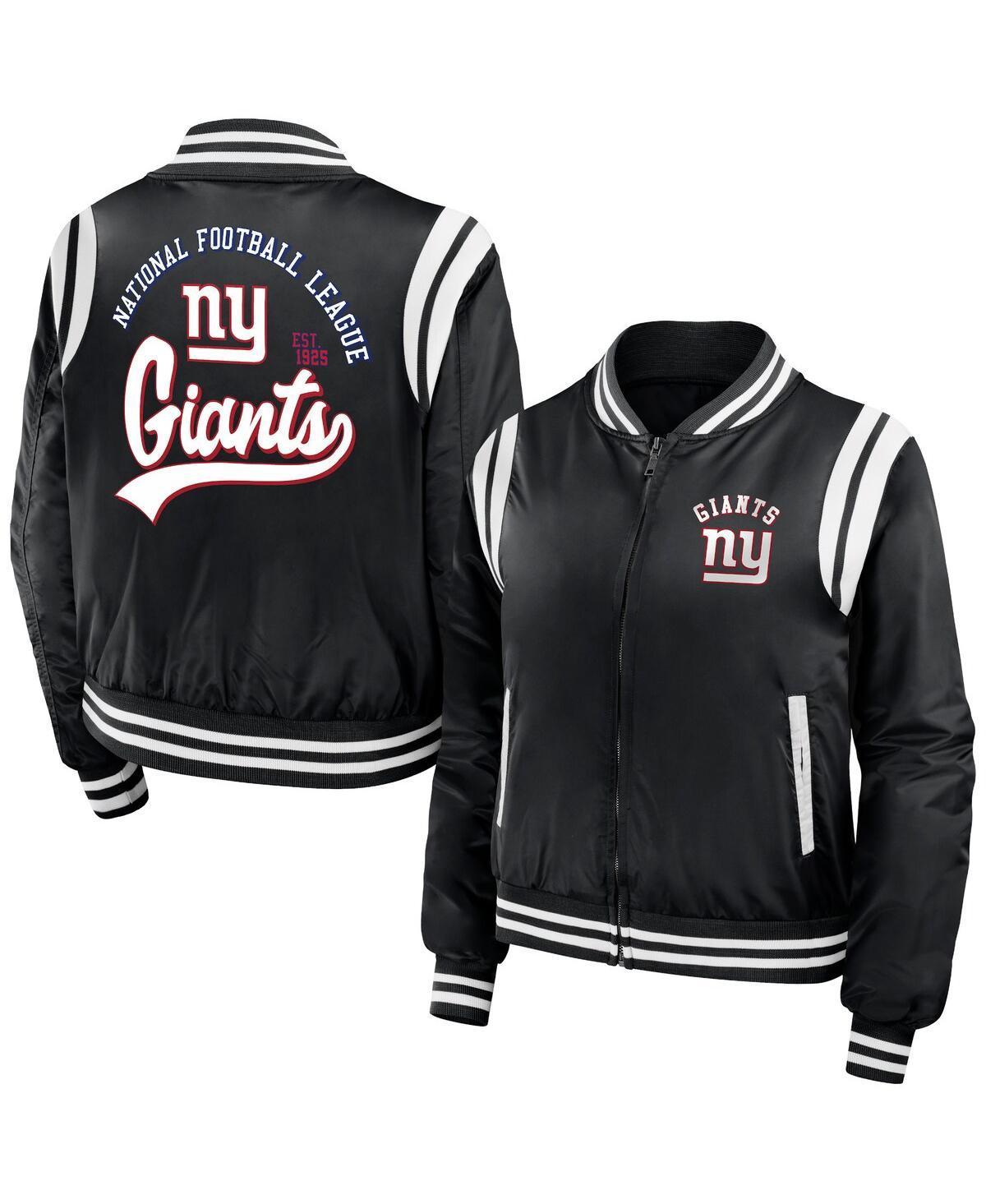 Womens WEAR by Erin Andrews New York Giants Full-Zip Bomber Jacket Product Image