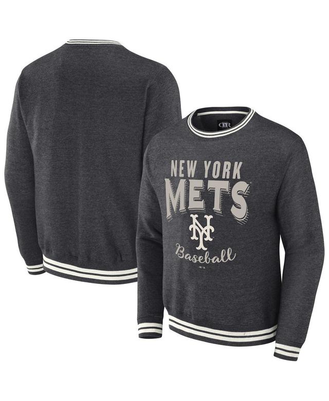 Mens Darius Rucker Collection by Fanatics Heather Charcoal New York Mets Vintage Pullover Sweatshirt Product Image