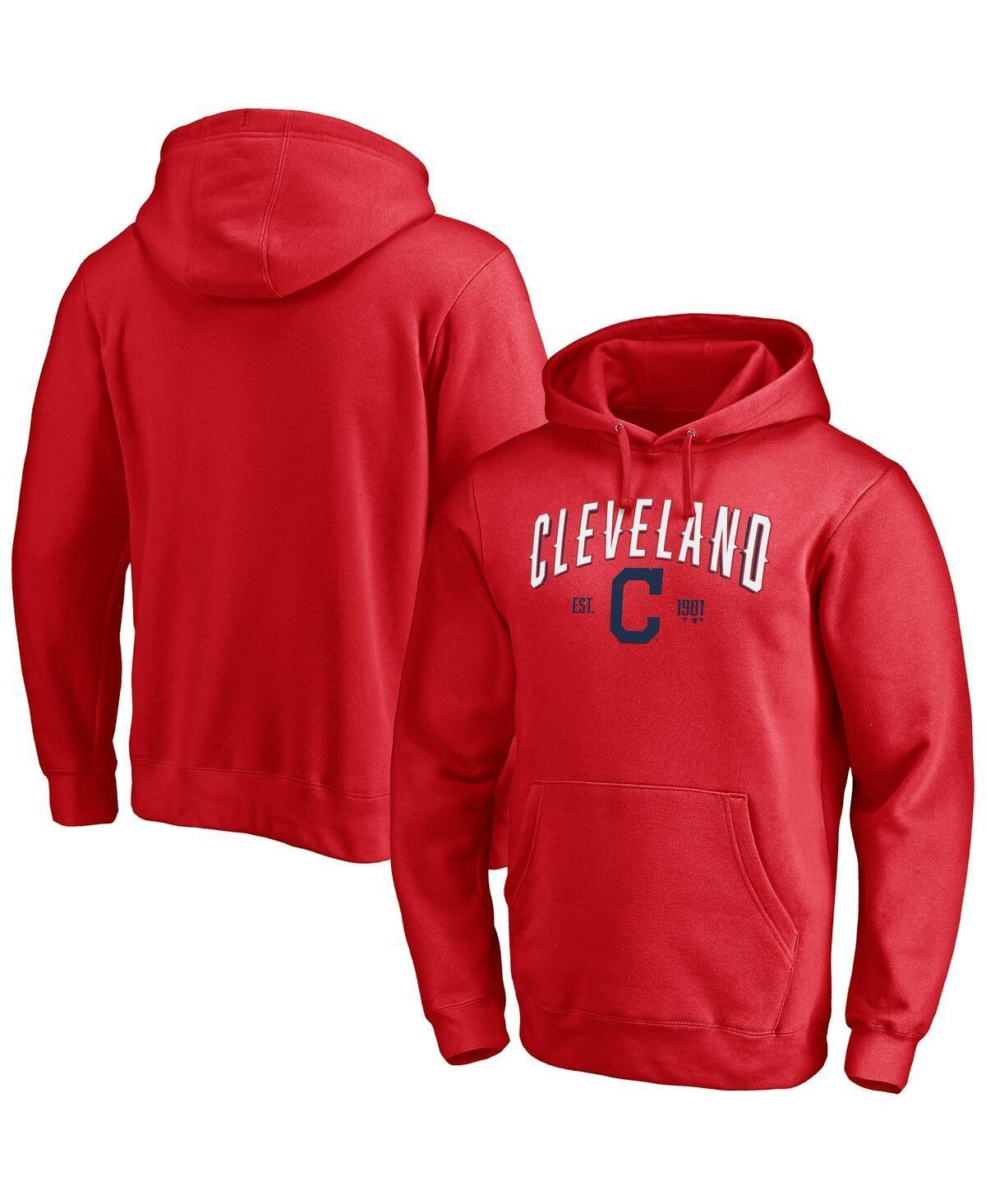 Mens Fanatics Red Cleveland Indians Big and Tall Cooperstown Collection Ultimate Champion Pullover Hoodie Product Image