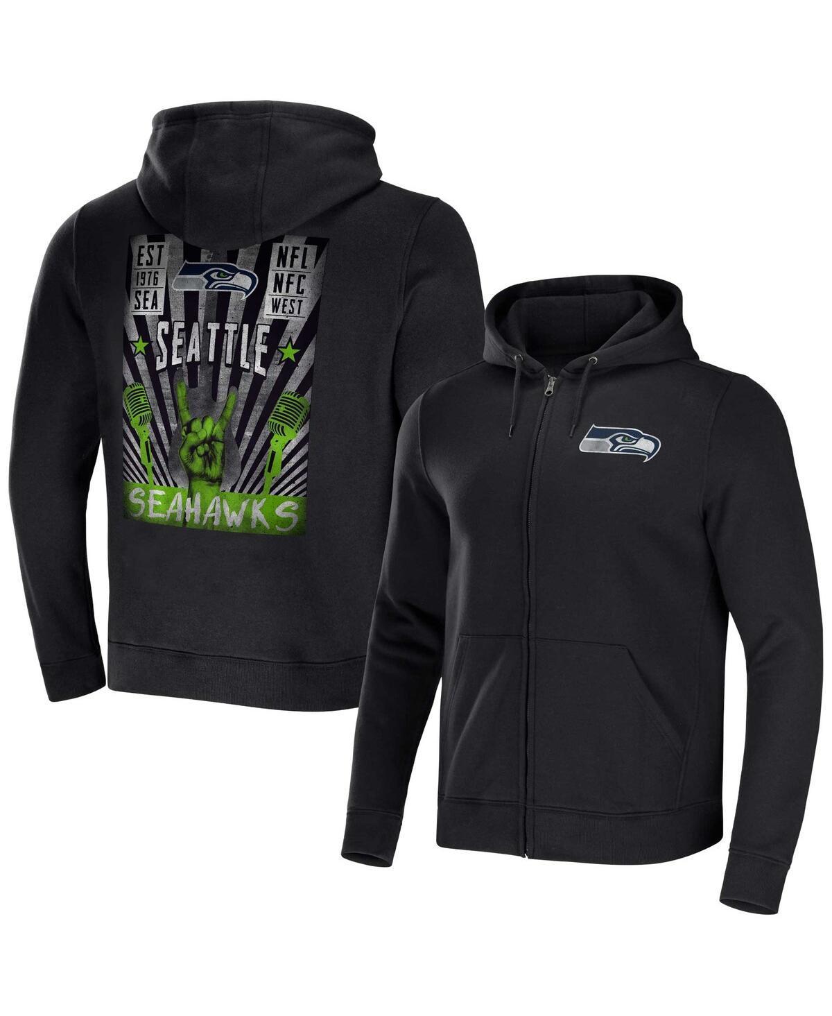 Mens Nfl x Darius Rucker Collection by Fanatics Black Seattle Seahawks Rocker Full-Zip Hoodie Product Image