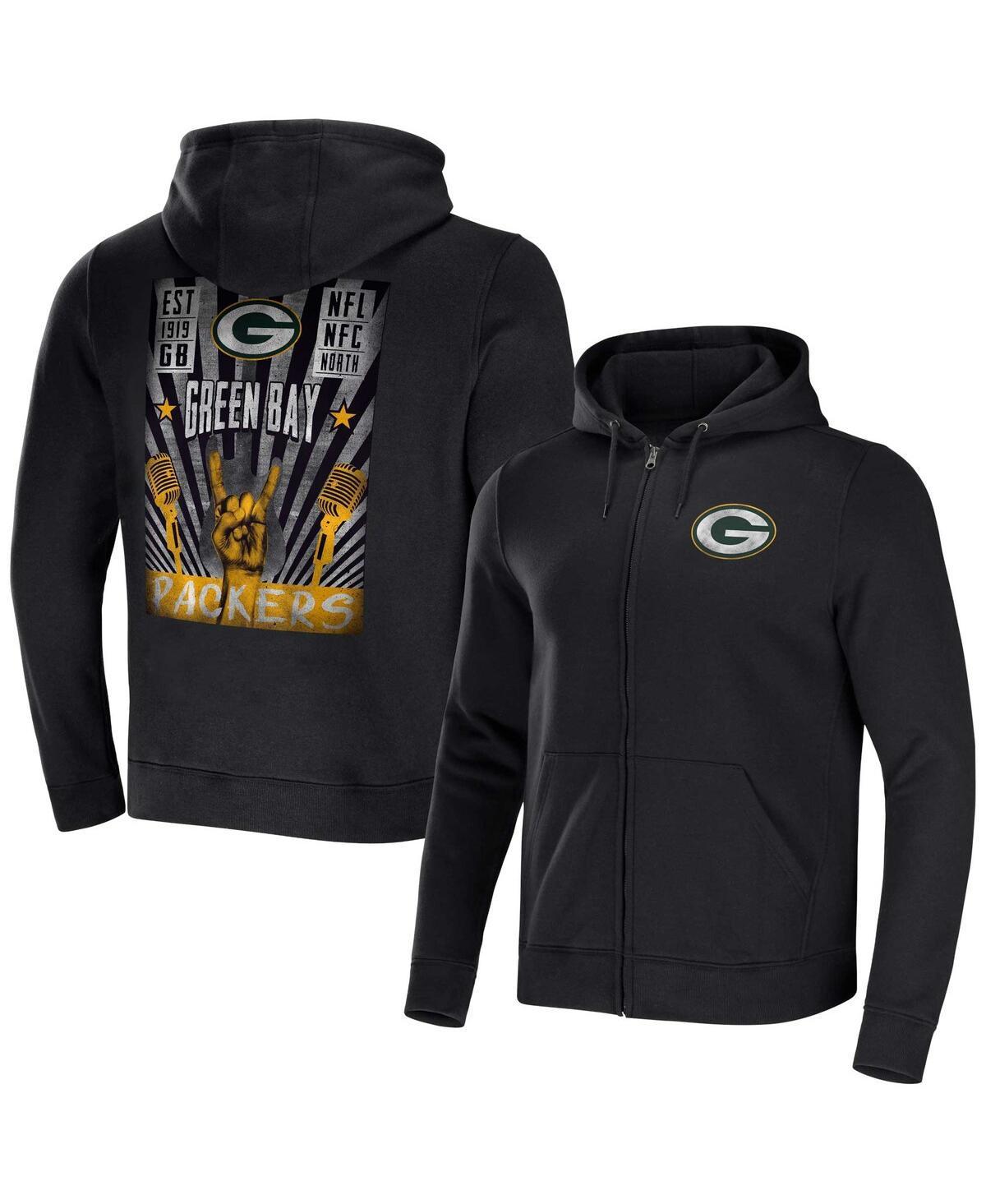 Mens NFL x Darius Rucker Collection by Fanatics Black Green Bay Packers Rocker Full-Zip Hoodie Product Image