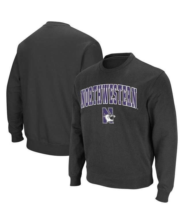 Colosseum Mens Northwestern Wildcats Arch & Logo Crew Neck Sweatshirt Product Image