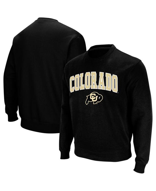 Mens Colosseum Charcoal Colorado Buffaloes Arch & Logo Crew Neck Sweatshirt Product Image