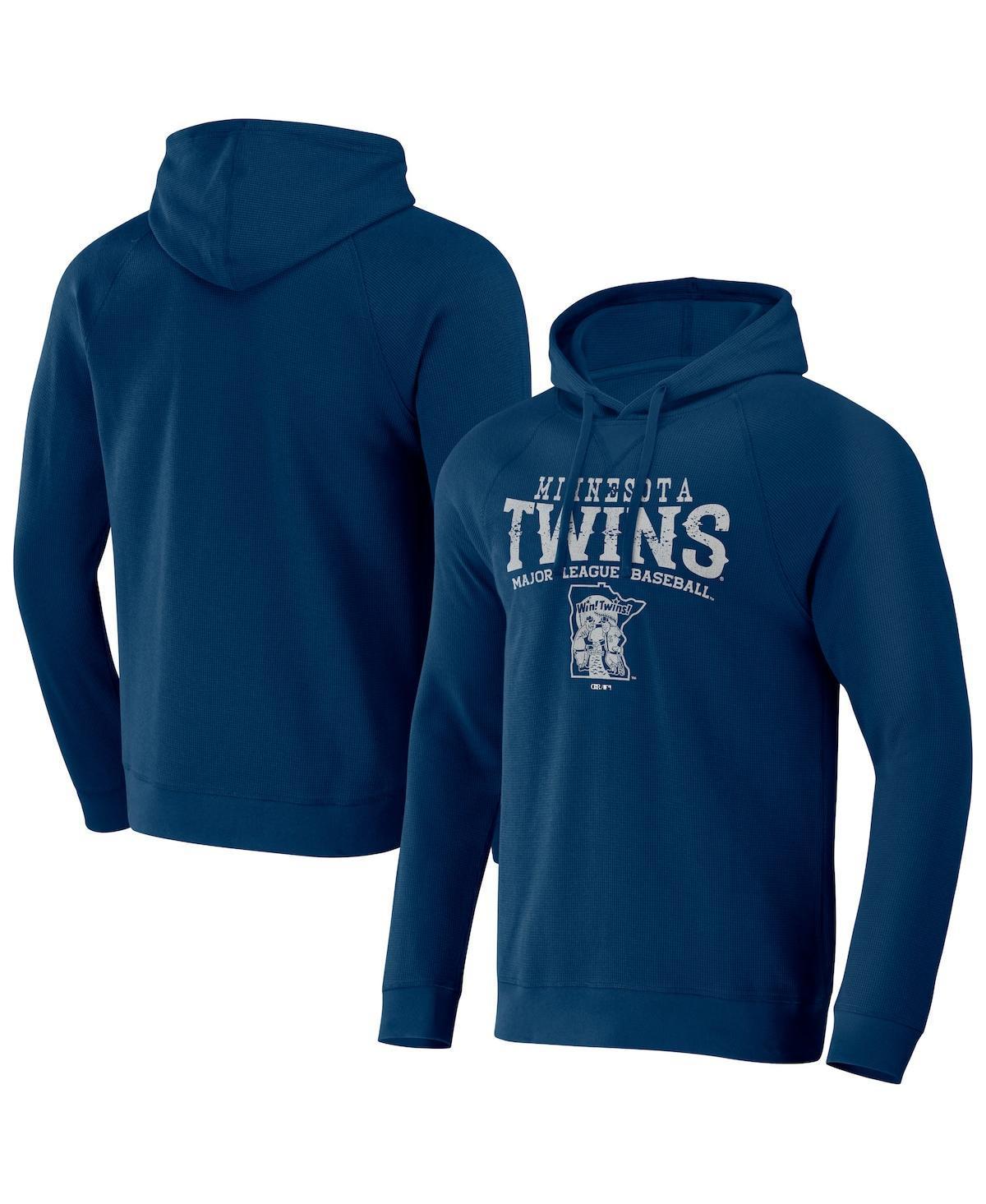 Mens Darius Rucker Collection by Fanatics Navy Minnesota Twins Waffle-Knit Raglan Pullover Hoodie Product Image