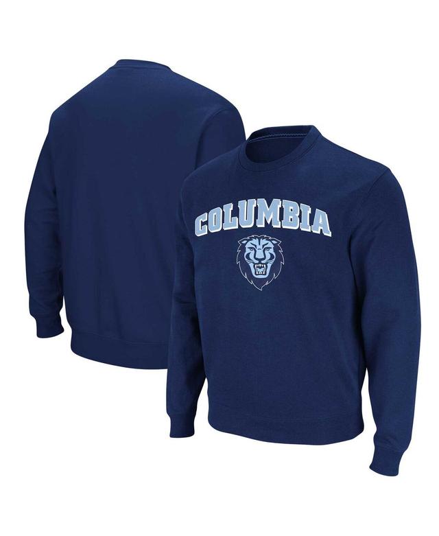 Mens Colosseum Navy Columbia University Arch & Logo Pullover Sweatshirt Product Image