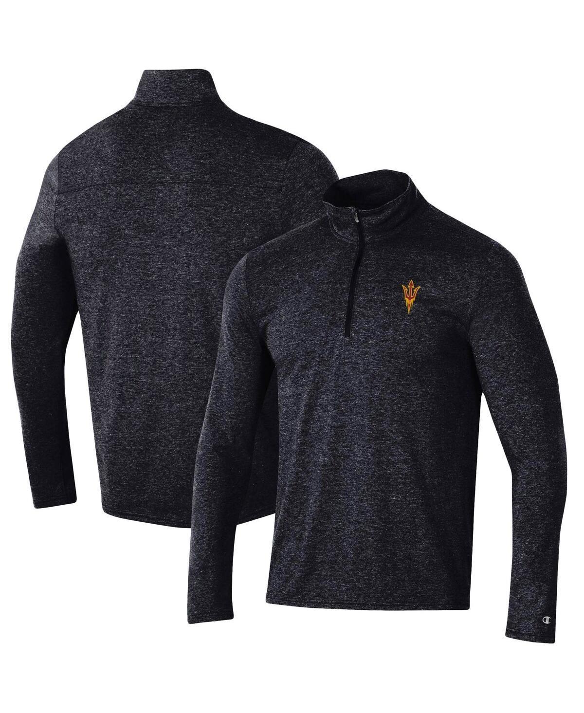 Mens Champion Heathered Black Arizona State Sun Devils Field Day Team Quarter-Zip Jacket Product Image