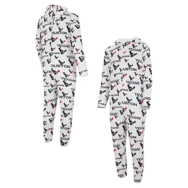 Mens Concepts Sport Houston Texans Allover Print Docket Union Full-Zip Hooded Pajama Suit Product Image