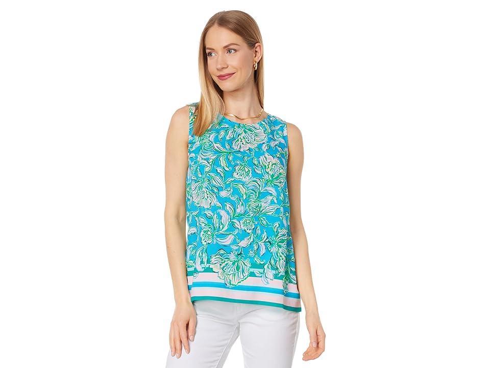 Lilly Pulitzer Iona Sleeveless Top (Cumulus Chick Magnet) Women's Blouse Product Image