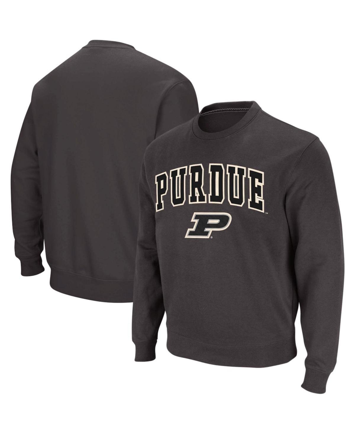 Mens Colosseum Purdue Boilermakers Arch & Logo Crew Neck Sweatshirt Product Image