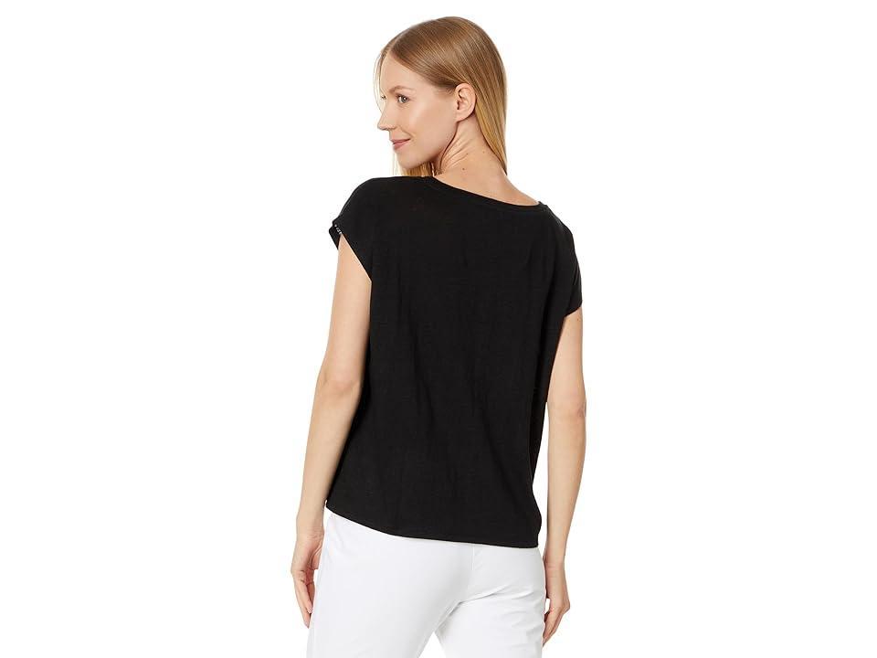 Eileen Fisher V-Neck Organic Linen T-Shirt Product Image