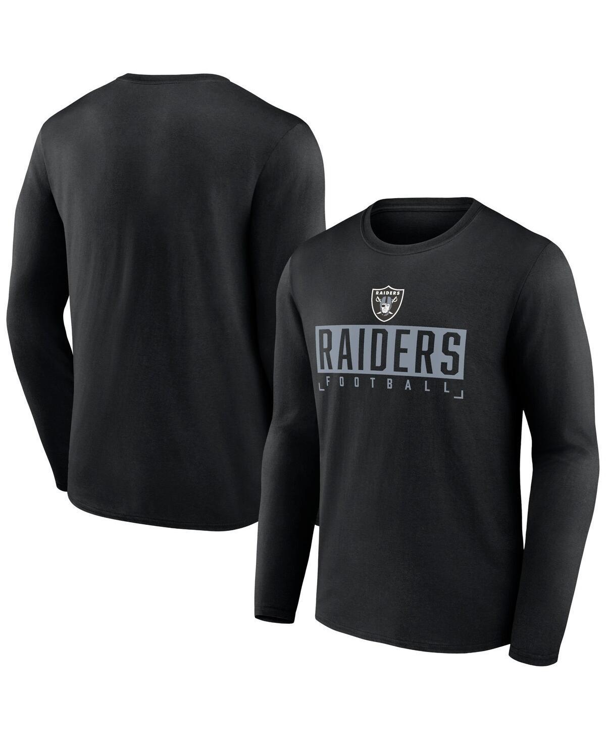 Mens Fanatics Black Las Vegas Raiders Big and Tall Wordmark Long Sleeve T-shirt Product Image