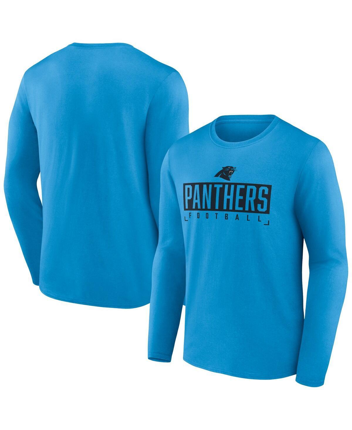 Mens Fanatics Branded Blue Carolina Panthers Big & Tall Wordmark Long Sleeve T-Shirt Product Image