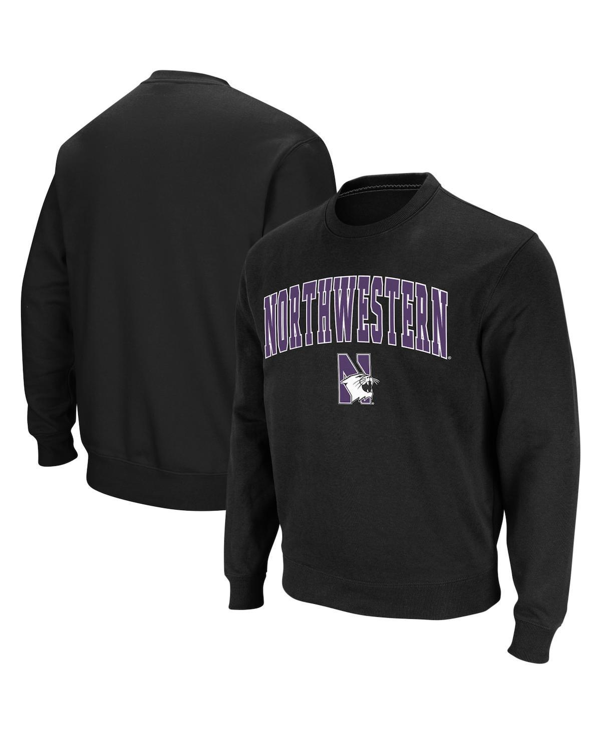 Mens Colosseum Northwestern Wildcats Arch & Logo Crew Neck Sweatshirt Product Image