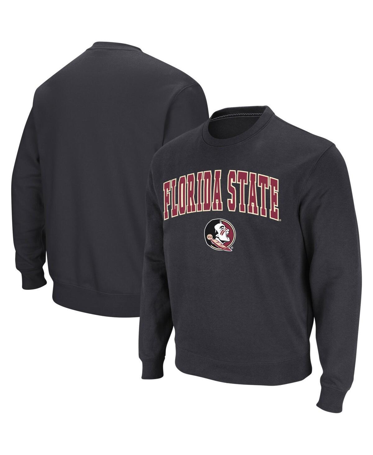 Colosseum Mens Florida State Seminoles Arch & Logo Tackle Twill Pullover Sweatshirt Product Image