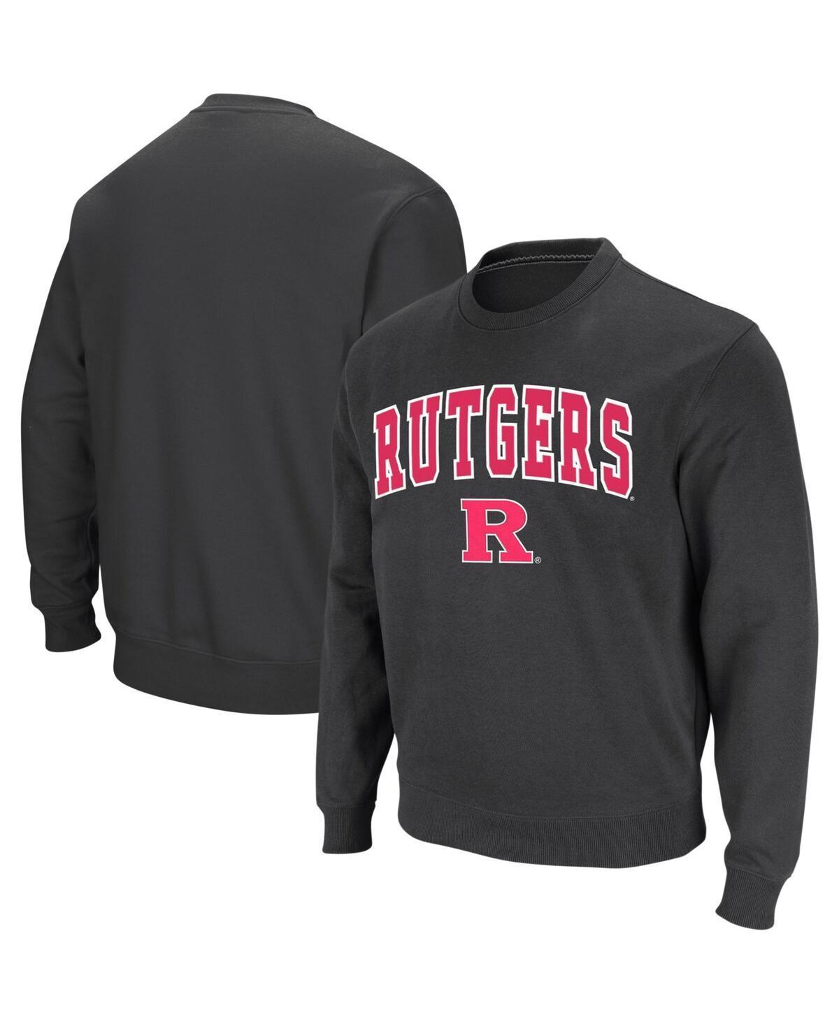 Colosseum Mens Rutgers Scarlet Knights Arch and Logo Crew Neck Sweatshirt Product Image