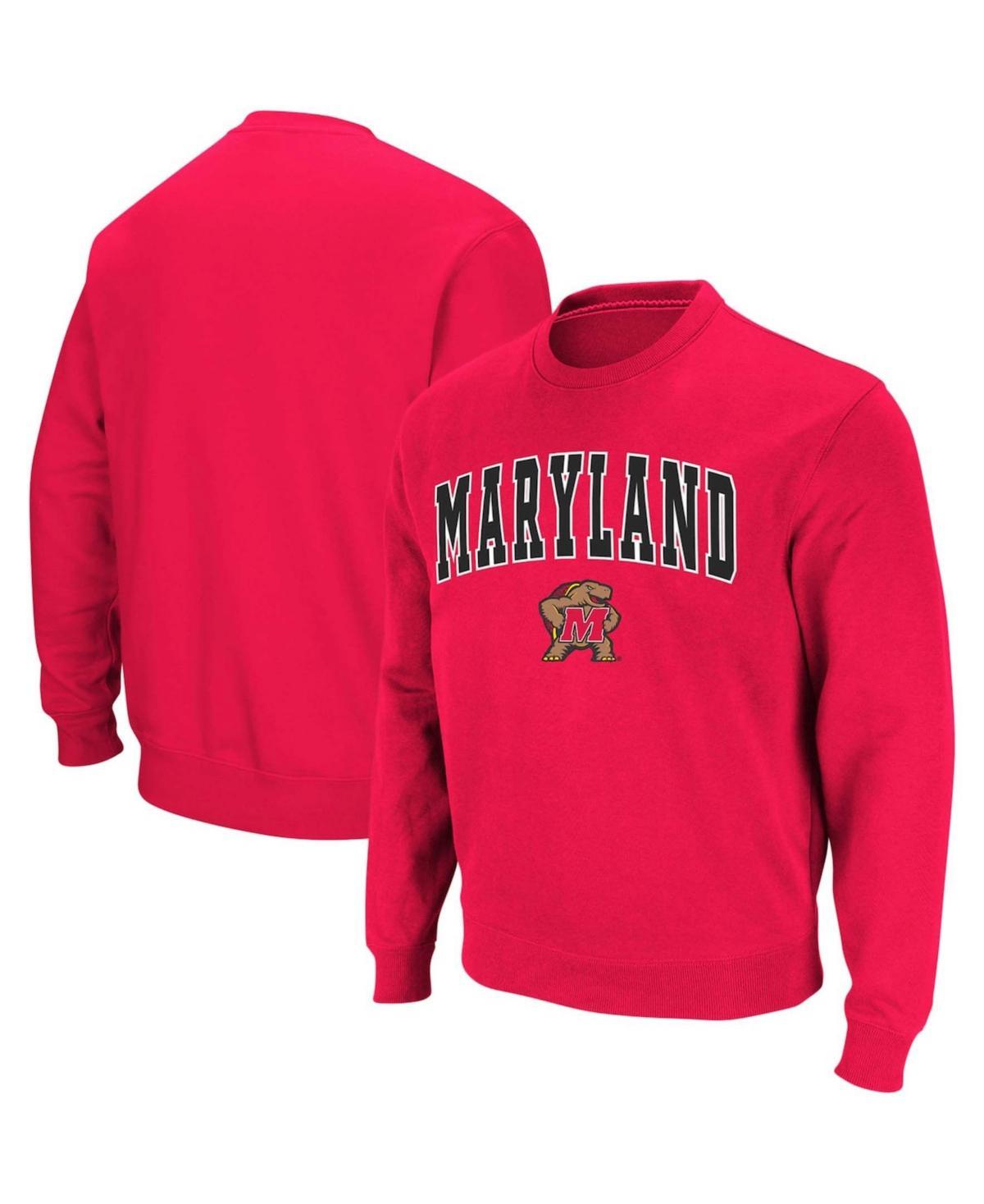 Colosseum Mens Maryland Terrapins Arch and Logo Crew Neck Sweatshirt Product Image