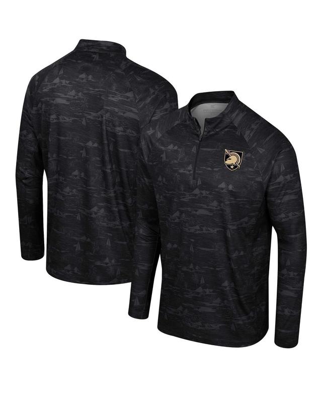 Mens Colosseum Black Army Black Knights Carson Raglan Quarter-Zip Jacket Product Image