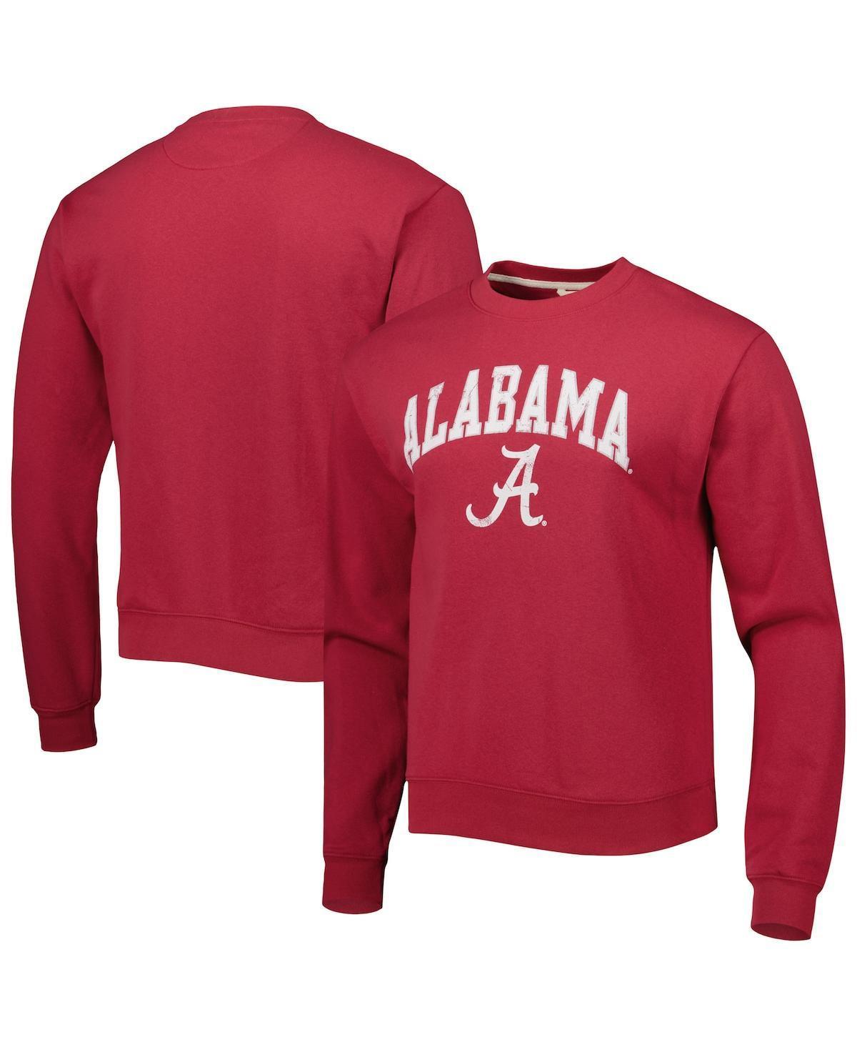 Mens League Collegiate Wear Crimson Alabama Crimson Tide 1965 Arch Essential Fleece Pullover Sweatshirt Product Image