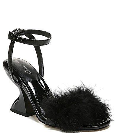 Circus NY by Sam Edelman Brenna Ostrich Feather Ankle Strap Dress Sandals Product Image