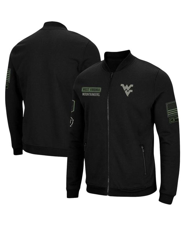 Mens Colosseum Black West Virginia Mountaineers Oht Military-Inspired Appreciation High-Speed Bomber Full-Zip Jacket Product Image