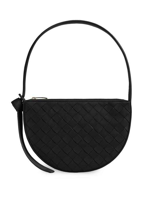 Womens Mini Crescent Intrecciato Shoulder Bag Product Image