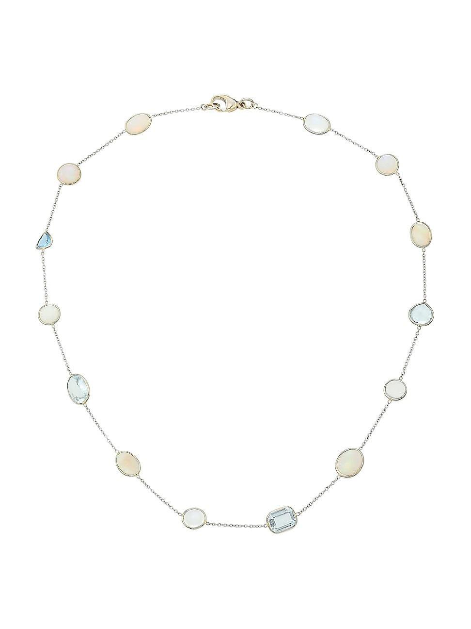 Womens Two-Tone 18K Gold & Multi-Gemstone Necklace Product Image