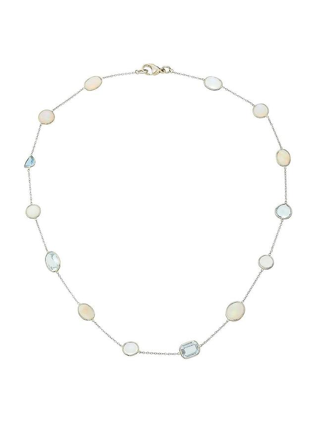 Womens Two-Tone 18K Gold & Multi-Gemstone Necklace Product Image