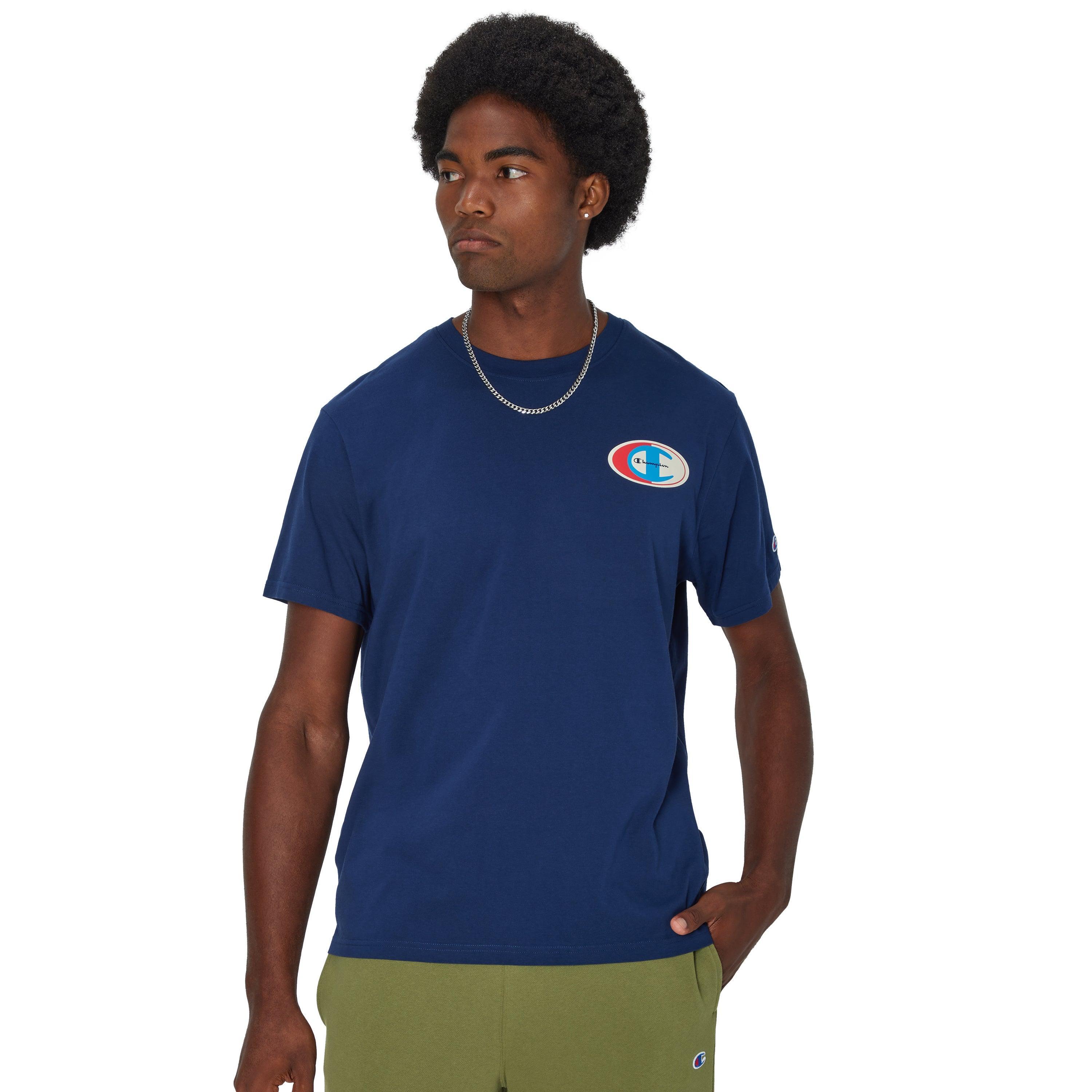 Mens Champion Short-Sleeve T-Shirt, It Takes A Little More Washed Deep Navy L Product Image