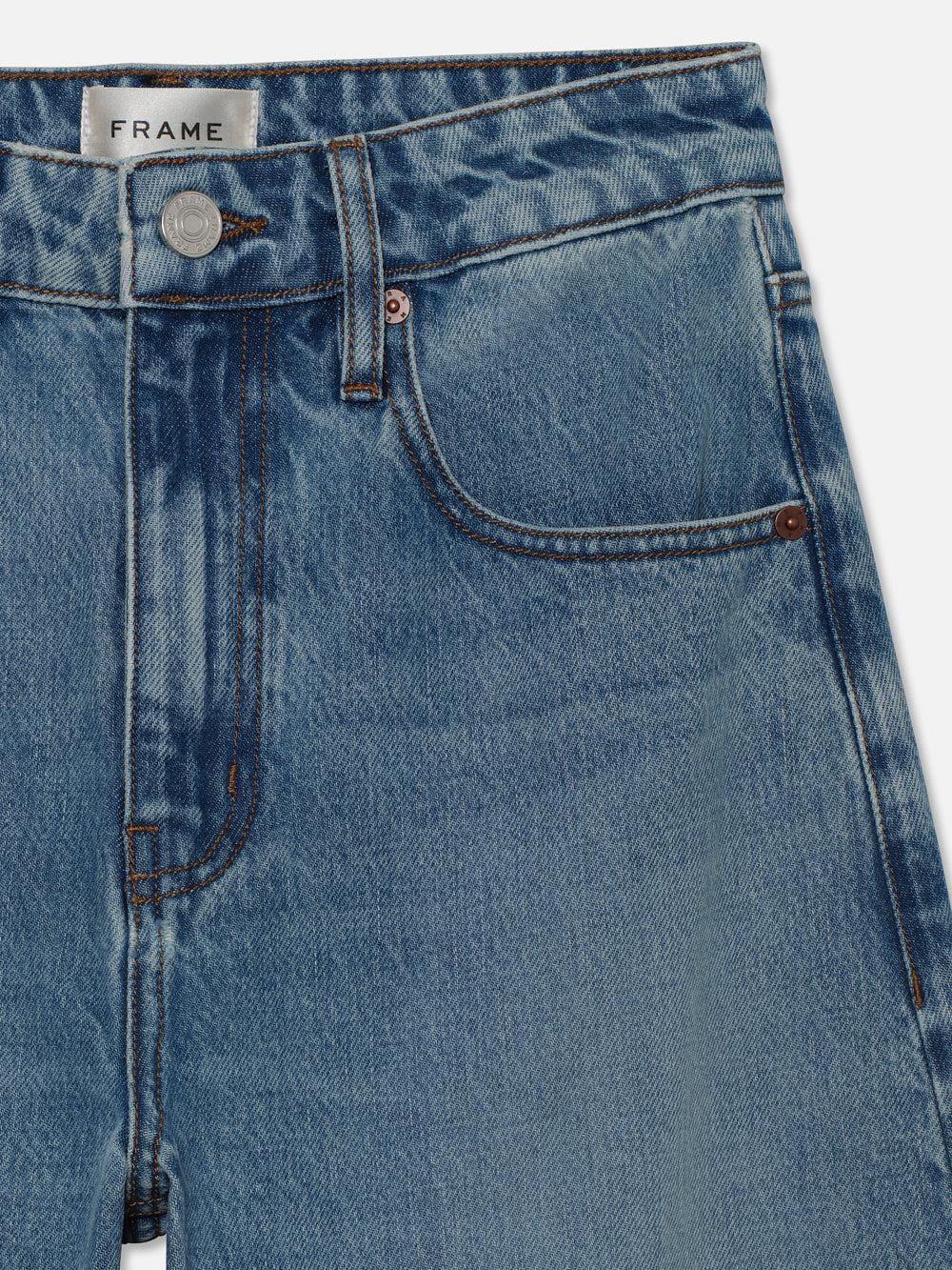 FRAME Long Barrel Jeans In Blue Product Image