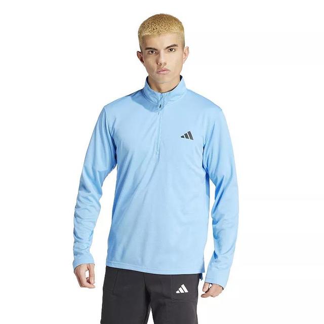 adidas Mens Essentials Training Quarter-Zip Long-Sleeve Top Product Image