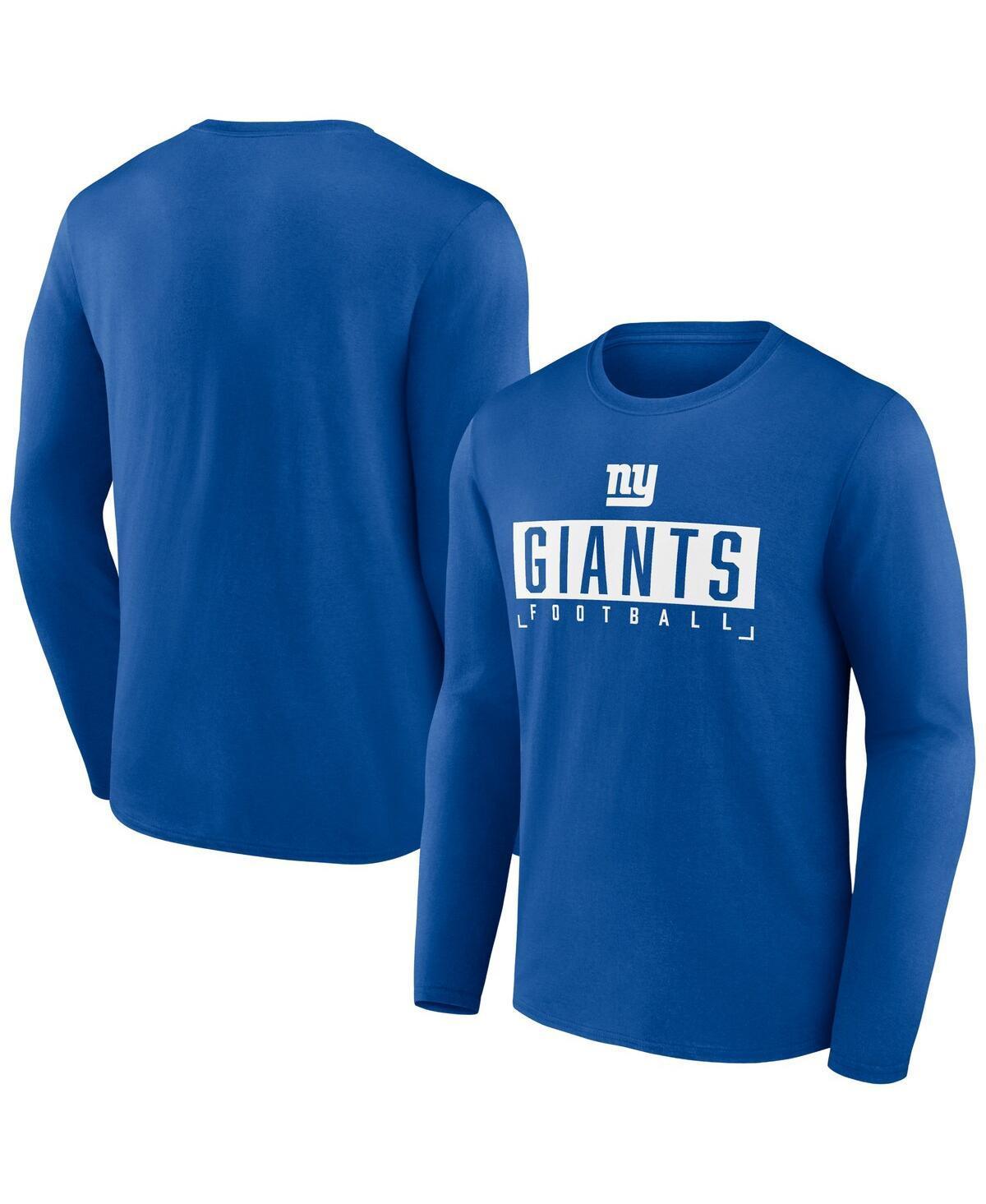 Mens Fanatics Branded Royal New York Giants Big & Tall Wordmark Long Sleeve T-Shirt Product Image