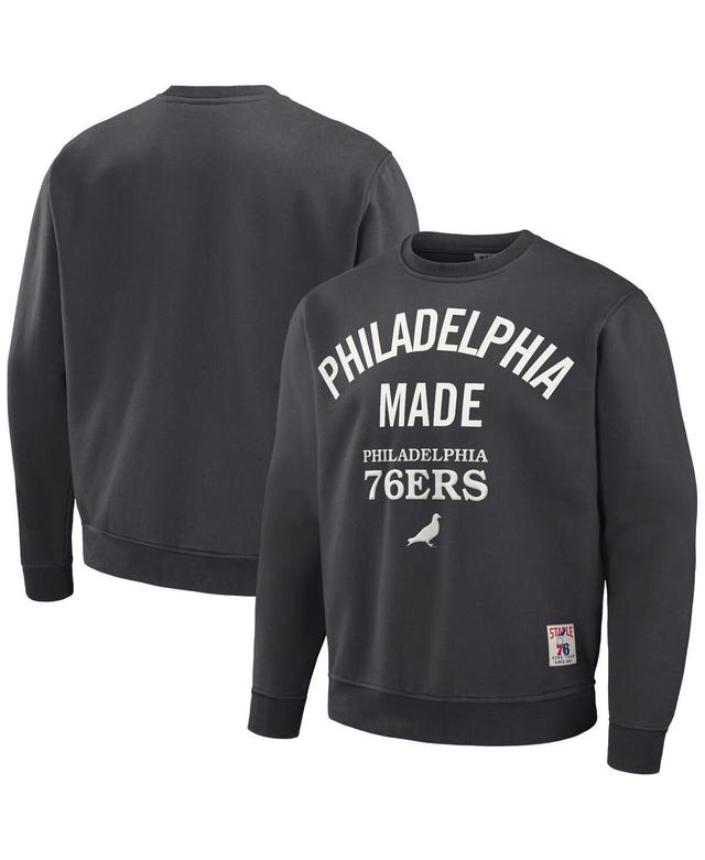 Mens Nba x Staple Anthracite Philadelphia 76ers Plush Pullover Sweatshirt Product Image