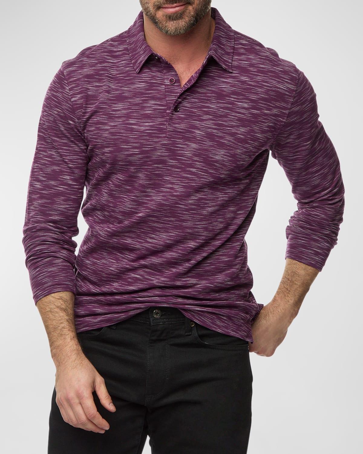 Mens Thales Knit Long-Sleeve Polo Shirt Product Image