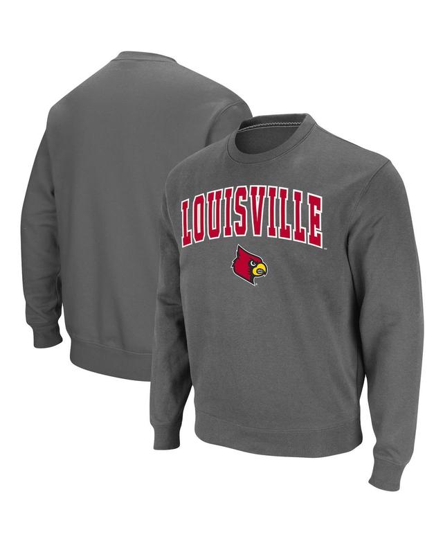 Colosseum Mens Louisville Cardinals Arch and Logo Crew Neck Sweatshirt Product Image