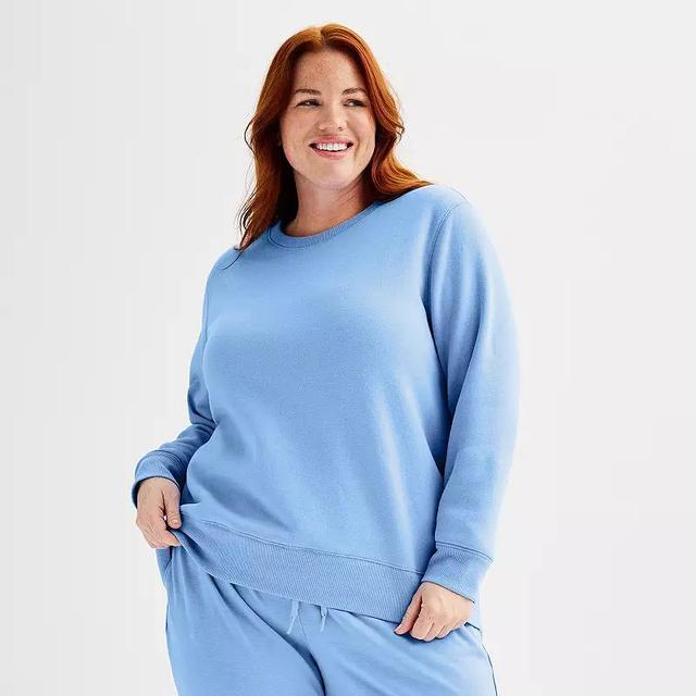 Plus Size Tek Gear Ultrasoft Fleece Crewneck Sweatshirt, Womens Product Image