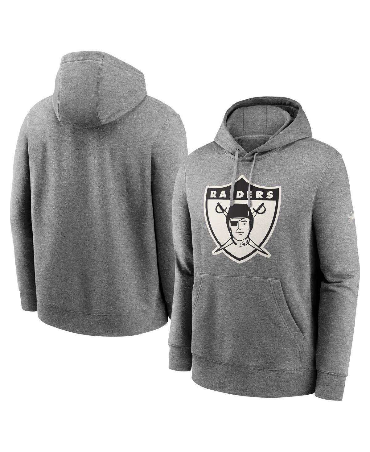 Mens Nike Heathered Gray Chicago Bears Rewind Club Fleece Pullover Hoodie Grey Product Image