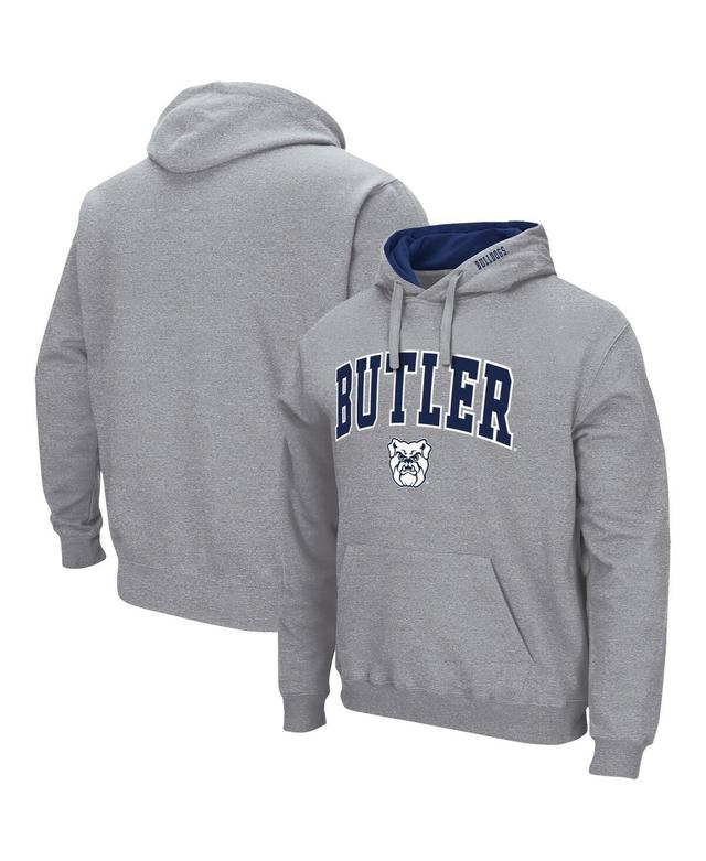 Mens Colosseum Heathered Gray Butler Bulldogs Arch & Logo 3.0 Pullover Hoodie Product Image