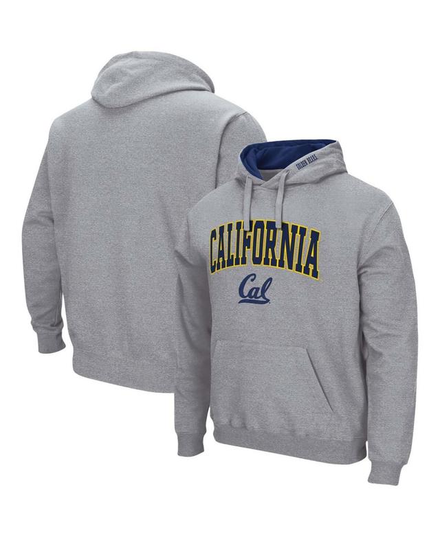 Mens Colosseum Heathered Gray Cal Bears Arch & Logo 3.0 Pullover Hoodie Product Image