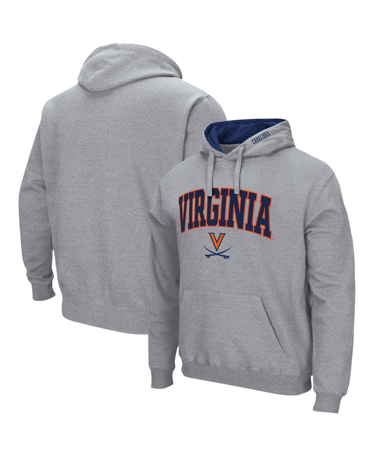 Mens Colosseum Heathered Gray NC State Wolfpack Arch & Logo 3.0 Pullover Hoodie Product Image