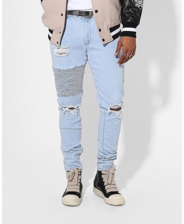 Mens Index Distressed Biker Jeans Product Image