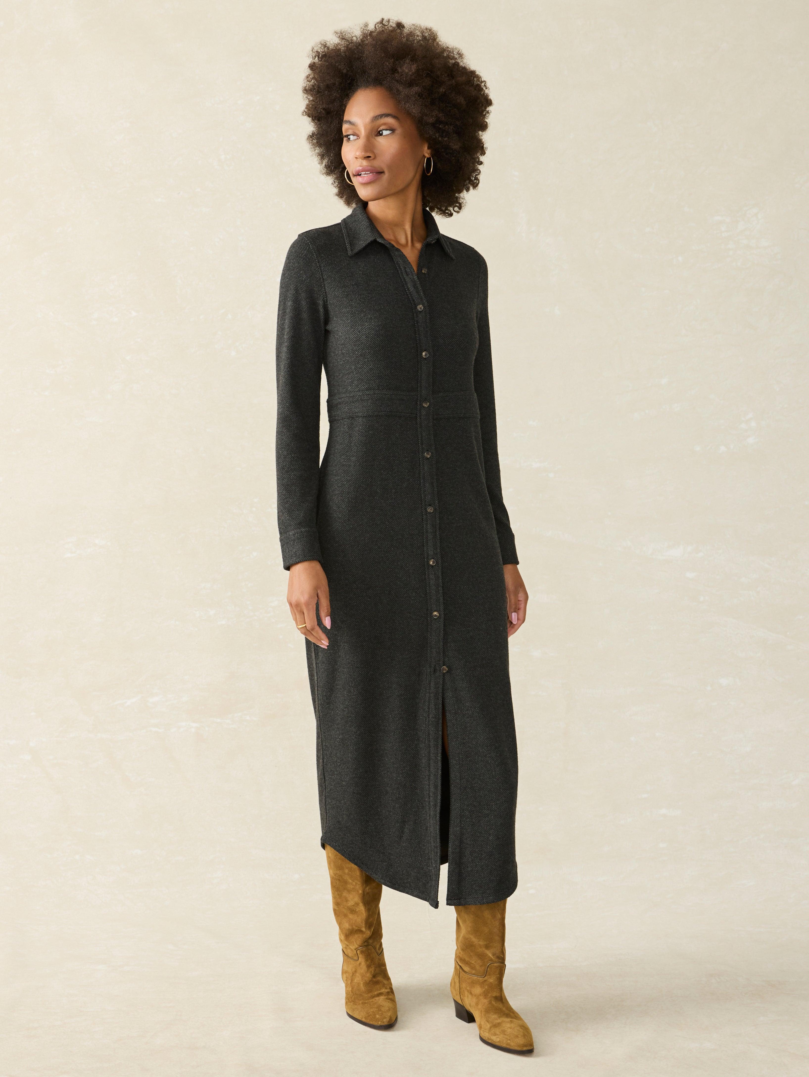 Legend™ Sweater Maxi Dress - Heathered Black Twill Female Product Image