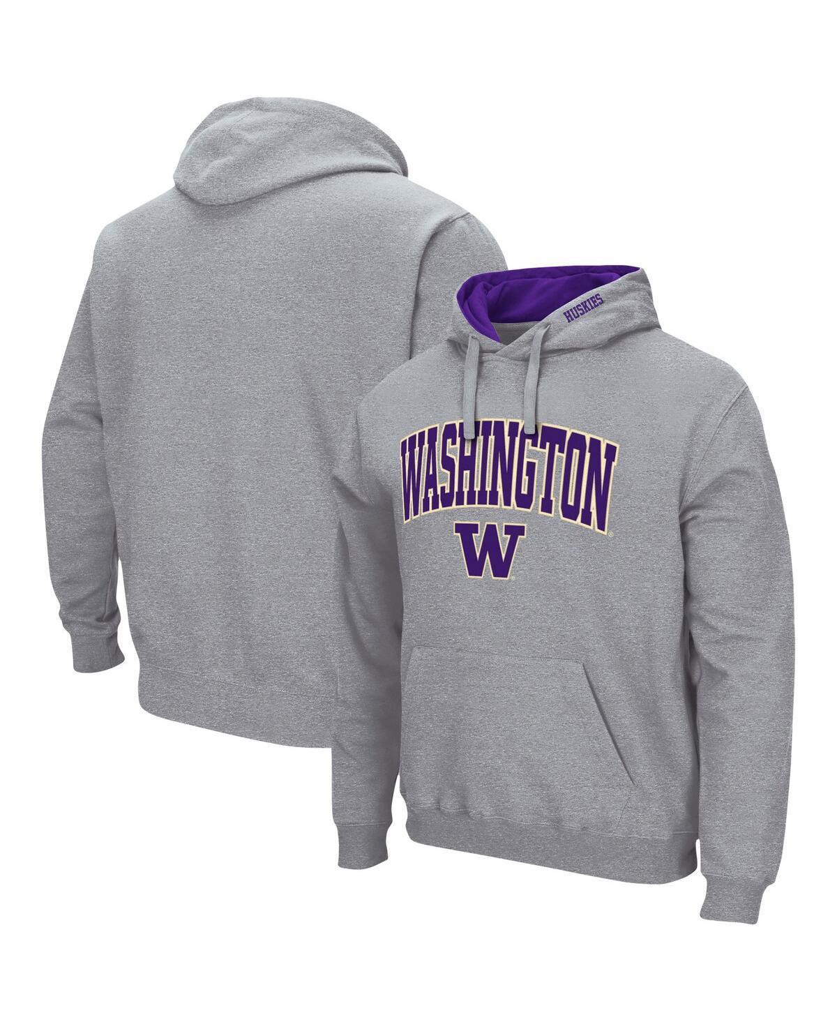 Mens Colosseum Purple Washington Huskies Arch & Logo 3.0 Pullover Hoodie Product Image