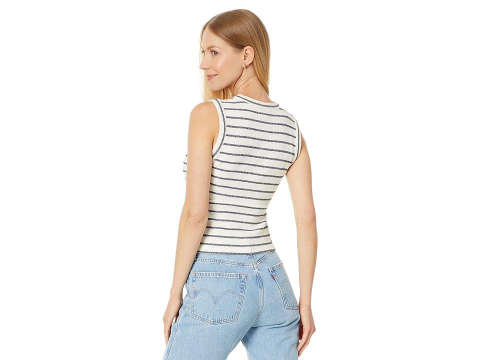 Madewell Stripe Split Crewneck Cardigan Tank Product Image