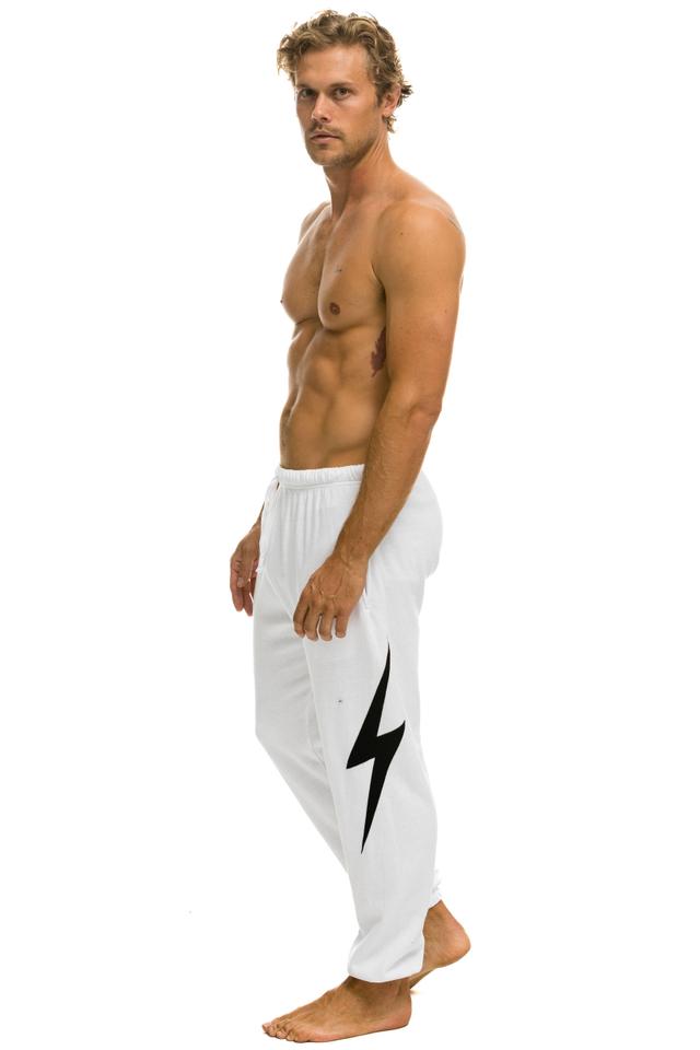 BOLT STITCH SWEATPANTS - WHITE // BLACK Male Product Image