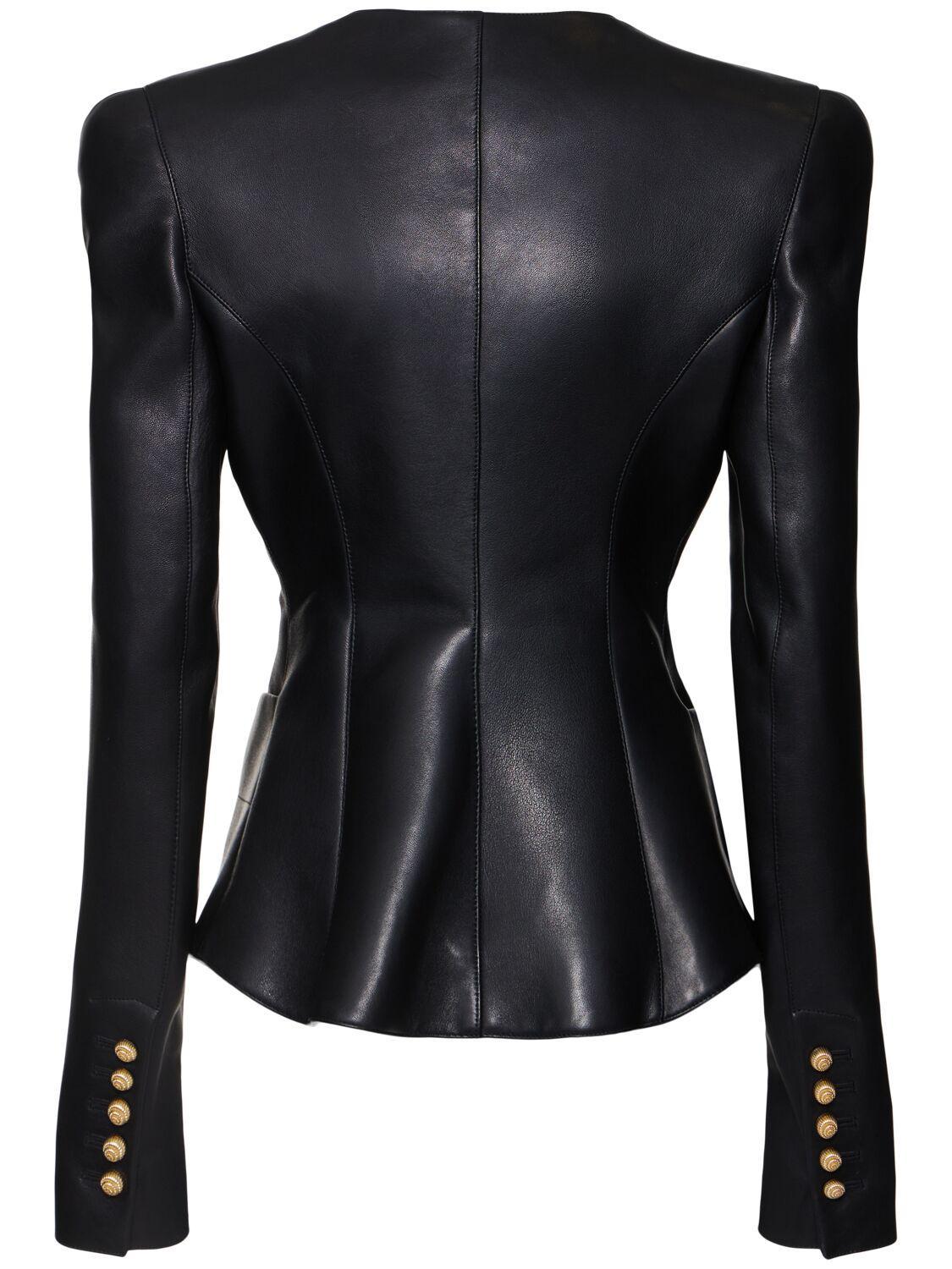 Leather Jacket In Black Product Image