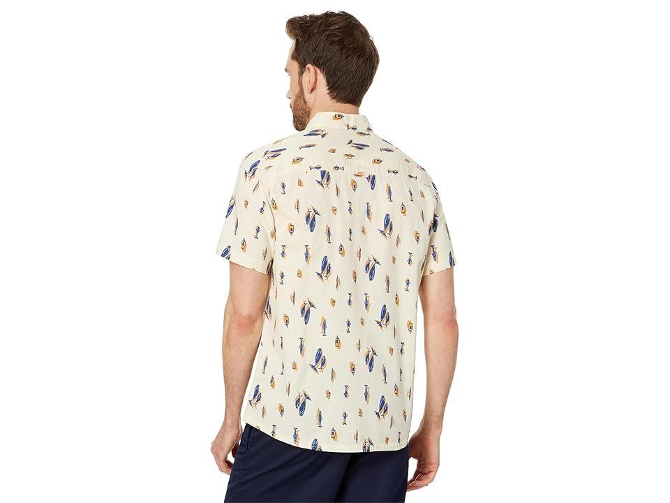 Toad&Co Mattock II Short Sleeve Shirt (Cornflower Boat Print) Men's Clothing Product Image