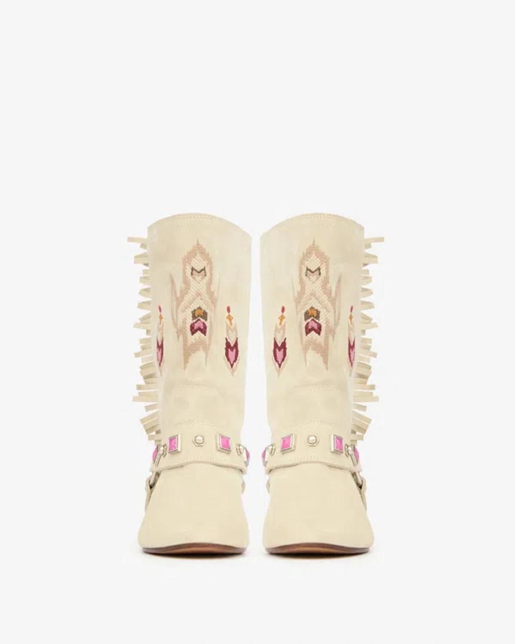 ISABEL MARANT Siani Boots In Chalk product image