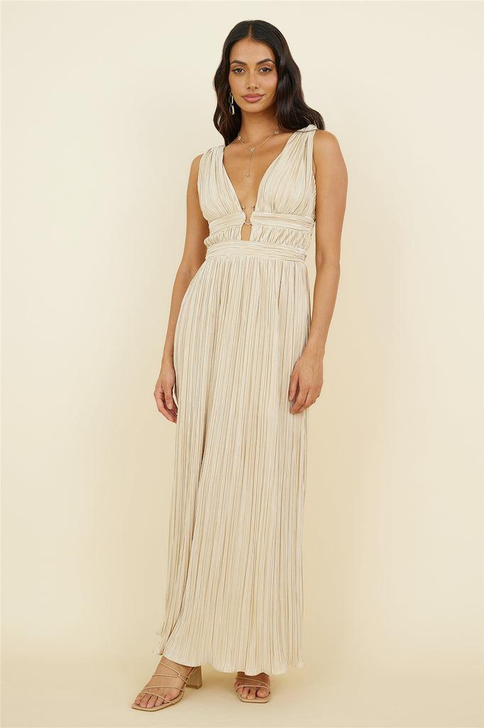 Jupiter Calling Maxi Dress Beige Product Image