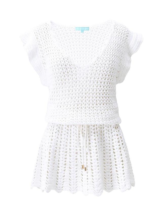 Womens Annalise Crochet V-Neck Minidress Product Image