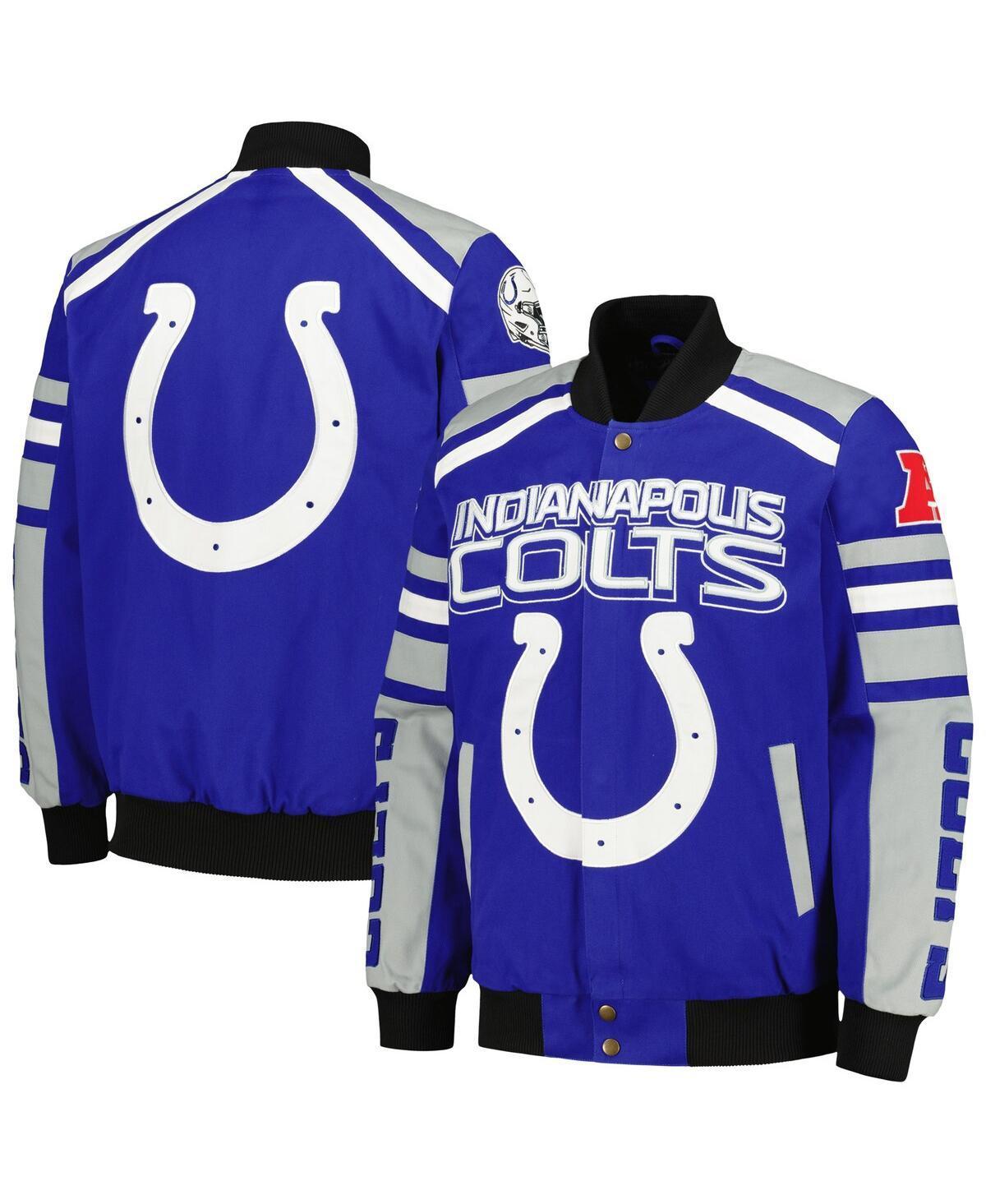 Mens G-III Sports by Carl Banks Royal Indianapolis Colts Power Forward Racing Full-Snap Jacket Product Image